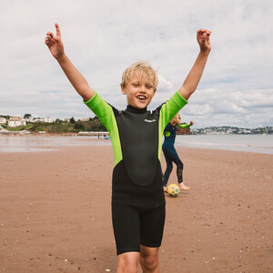 2025 Gul Junior Response 3/2mm Back Zip Shorty Wetsuit RE3322-C1 - Black / Contour Camo
